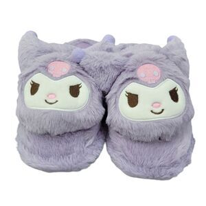 Brand New Sanrio Kuromi Purple Furry Slippers Size: 7US